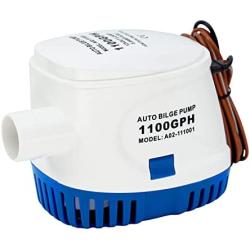 Sanuke Automatic Bilge Pump 12V 1100GPH Submersible Bilge Water Pump with Float Switch Auto Electric Motor Boat Accessories
