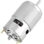 XD-775 DC Motor 12V, High Torque DC Motor High Speed 10000rpm Double Ball Bearing Motor, Low Noise Gear Motor for Small Lathe, Precision Machine Battery Car