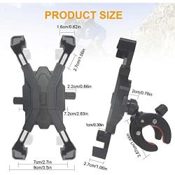 Bike Phone Mount, Universal Handlebar Cell Phone Holder for Bike Motorcycle, Compatible with Up to 3.5