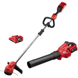 SKIL CB7478-10 PWR CORE 40 Brushless 40V Cordless 14 String Trimmer and Blower Combo Kit Includes 2.5Ah Battery and Auto PWR Jump Charger
