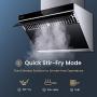 FOTILE JQG7505 30” Under-Cabinet or Wall-Mount Range Hood | Dual DC-Motor | Side Draft Design | Hands Free On and Off | Touchscreen with 4 Speed Level | Modern Kitchen Onyx Black Glass, onxy black
