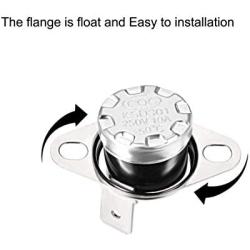 uxcell KSD301 Thermostat 50°C/122°F 10A Normally Open N.O Adjust Snap Disc Temperature Switch for Microwave Oven Coffee Maker 2pcs