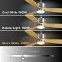Ovlaim 52 Inch Smart Wifi Ceiling Fan Compatible App, Voice and Remote Control, Quiet DC Motor 6 Speed Ceiling Fan with Dimmable Light, 3 Oak Wood Blade