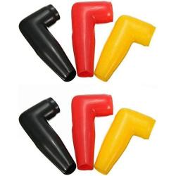 WSDMAVIS 6 Pcs Electric Guard Winch Motor Cable Terminal Boot Battery Terminal PVC Protection Cover Insulating Covers Random Color