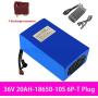 Jieoto 36V 20Ah 10S6P E-Bike Lithium Battery Pack 25Ah 10S8P Electric Bikes Li-ion Battery with Charger for 200W-1000W Motor for Scooters Electric Tools Electric Tricycles