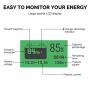 Renogy 500A Battery Monitor with Shunt, High and Low Voltage Programmable Alarm, Voltage Range 10V-120V and up to 500A, 20ft Shielded Cable, Compatible with 12V Lithium Sealed, Gel, Flooded Batteries