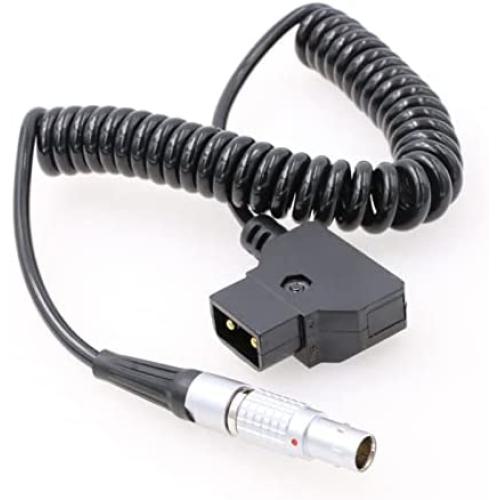 ZBLZGP D-tap to 0B 6 Pin Male Power Cable for DJI Wireless Focus Motor (Straight Coiled Cable)