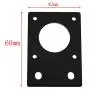 E-outstanding Motor Mount Plate 42mm Stepper Motor Black Mount Flat Bracket for Nema 17 Stepper Motor 3D Printer
