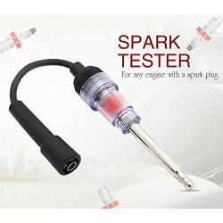 Inline Spark Plug Tester, Plug Engine Ignition Tester for Automotive, Car, Lawnmower, Small Motor Vehicles Engines - Coil/Armature Diagnostic Detector Tool Spark Plug Tester (4 pcs)