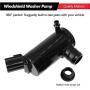 Windshield Washer Pump w/Grommet Replacement for Ford Escape, Focus, F150, F350, Mazda B2300, B2500 Mercury Monterey, Mariner Replaces OEM 7R33-17664-DA, 7L8Z-17664-A, F6SZ-17664-A