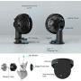 Small Desk Fan, Portable Rechargeable Clip on Fan with Remote Control, Oscillating USB Battery Operated Stroller Fan 6 Inch 4000mAh Cooling Personal Fan 19 Speeds Strong Airflow Ideal for Bedroom Outdoor Camping Travel Home Office (Black)