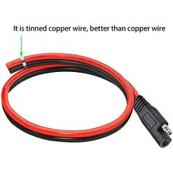dstfuy SAE Connector,10AWG SAE Extension Cable,Solar Panel SAE Plug with 1FT 2Pin SAE Quick Connector for Tender Motorcycle Cars Tractor.(2Pack 30CM)