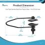 MARINE CITY Universal Motor Flusher Engine Ear Muffs Round Cup Easy Install Durable Strong Outboard Garden Hose Connection Stand for Ship Yacht Marine Boat