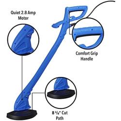 Freedom Grass String Trimmer Super Powerful 2.8 AMP Motor | 8.5 Inch Cut Path with Safety Cover | Motor Runs Quietly