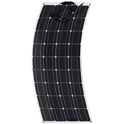 AUECOOR 100W 18V 12V Solar Panel System kit + 20A LCD Solar Controller + 5M Solar Cable +Battery Cable for 12V DC Supply RV Car Tent Yacht Battery Charging