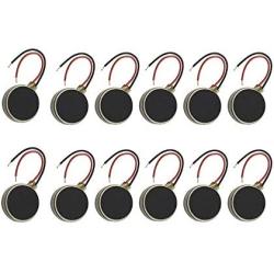QMseller Cell Phone Vibration Motors DC3V/0.1A 1.5V/0.05A 10x2.7mm Coin Mobile Phone Vibration Motor 12Pcs