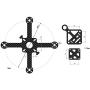 Vehicles-OCS 90mm Micro Carbon Fiber Quadcopter Frame Kit M2 for Mini FPV Racing Drone 1102 1103 1104 Brushless Motors 1616 2020mm FC