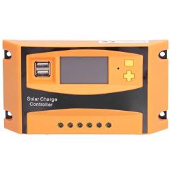 12V/24V Solar Charge Controller , Controllers Motor Speed Controllers ABS Solar Charge Discharge Regulator Large Display Screen Waterproof Photovoltaic Controller for Electronic Products[10A]