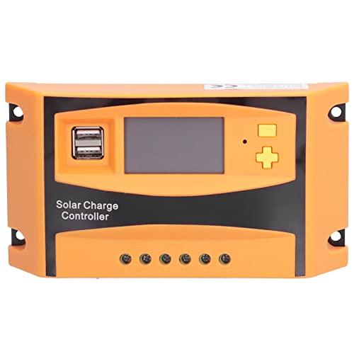 12V/24V Solar Charge Controller , Controllers Motor Speed Controllers ABS Solar Charge Discharge Regulator Large Display Screen Waterproof Photovoltaic Controller for Electronic Products[40A]