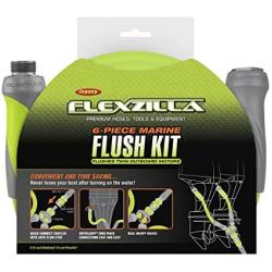 Flexzilla Marine Twin Outboard Flush Kit, 6-Piece 5/8
