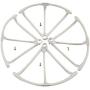 Upgraded Motors Three Blades Propellers Main Propeller Guard Bumpers Protectors for Hubsan H502E H502S Drone Replacement CCW CW with Metal Gears RC Quadcopter Spare Parts Set (White)