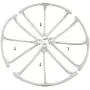 Upgraded Motors Three Blades Propellers Main Propeller Guard Bumpers Protectors for Hubsan H502E H502S Drone Replacement CCW CW with Metal Gears RC Quadcopter Spare Parts Set (White)
