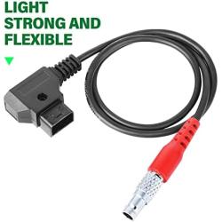 2-Pin Right-Angled Power Cable to D-tap/P-tap for Teradek/SMALLHD/ARRI/RED/Zcam/TILTA/Paralinx/Preston/Hollywood/Switronix/Panasonic 17.3 inches