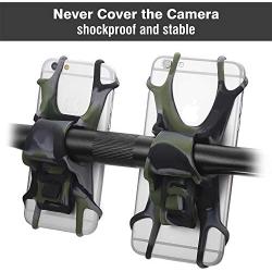 Bike Phone Mount, Motorcycle Cell Phone Holder– Universal Any Phone or Bicycle Handlebar, Non-Slip Shockproof Bike Phone Holder for Stem Mounting 4