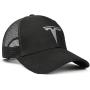 ARKOSKNIGHT Cotton Dad Cap Embroidered Hats Baseball Cap Tesia-Logo- Snapback Vintage Mesh Hats Adjustable Hat Fashion Street Dancing Sports Travel(Mesh Black)