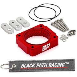 BlackPath - Fits Ford F-150 F-250 Super Duty F-350 Super Duty Throttle Body Spacer Performance (Red) T6 Billet