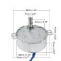 Fielect 1Pc Synchronous Synchron Motor Turntable Motor CW/CCW Direction 4W Frequency 8-10RPM TYC-50 Horizontal Hole Tapping Shaft AC 110V