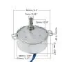 Fielect 1Pc Synchronous Synchron Motor Turntable Motor CW/CCW Direction 4W Frequency 8-10RPM TYC-50 Horizontal Hole Tapping Shaft AC 110V
