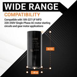 BlueStars Ultra Durable 189-227 uf/MFD 220-250 VAC Volts Round Start Capacitor 50/60 Hz AC Electric - Lot -1