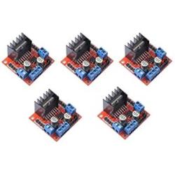 5Packs L298N Motor Drive Controller Board Module Dual H Bridge DC Stepper Compatible with Ar-duino Electric Projects, Smart Car Robot