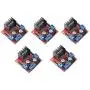 5Packs L298N Motor Drive Controller Board Module Dual H Bridge DC Stepper Compatible with Ar-duino Electric Projects, Smart Car Robot