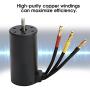 RC 3670 2150KV 4 Pole Brushless Motor, Suitable for Monster 1/8 RC Off-Road Vehicle