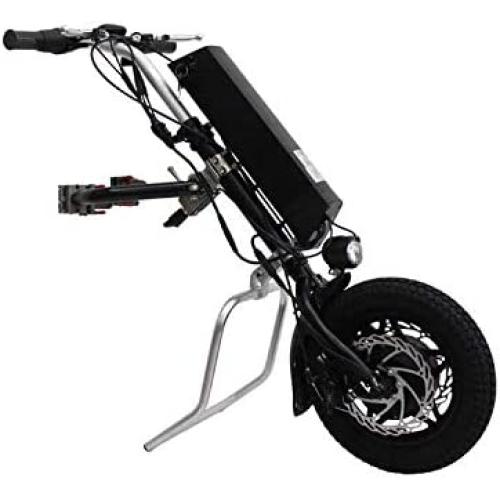 CONHIS MOTOR Wheelchair Tractor 36V 250W 350W 12inch Electric Handcycle Wheelchair Attachment Handbike DIY Conversion Kit with 8.8AH or 10.4AH or 11.6AH Battery (36V 250W, 8.8AH Battery)