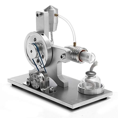 PUOSUO Hot Air Stirling Motor Power Generator Alpha Engine Model Educational Physics Experiment Kit（Not Include Alcohol）