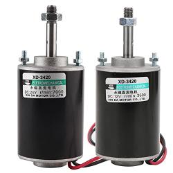 12/24V 30W CW/CCW High Speed Permanent Micro DC Magnet Motor Low Noise Permanent Magnet DC Motor for DIY Generator(12V 3500rpm)