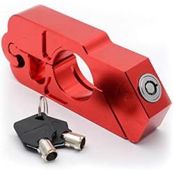Motorcycle Locks Heavy Duty Anti Theft Adjustable Bike Handlebar Lock for Protection Universal ATV Alloy CNC Handle Throttle Grip Security Lock with 2 Keys,Motorcycle Lock