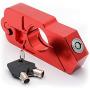 Motorcycle Locks Heavy Duty Anti Theft Adjustable Bike Handlebar Lock for Protection Universal ATV Alloy CNC Handle Throttle Grip Security Lock with 2 Keys,Motorcycle Lock