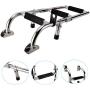 Artilife Boat Foldable Stainless Steel 3 Step Ladder Marine Pontoon Ladder Polished 2 + 1 Step with Rubber Grip & Mounting Screws