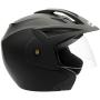 MMG Model 20 Motorcycle Open Face Helmet DOT Street Legal - Flip Up Clear Visor - Matte Black - Small