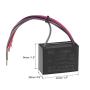 uxcell Ceiling Fan Capacitor CBB61 4/4/2.5uF 250V AC 4 Wires Metallized Polypropylene Film Capacitor 47x34x22mm for Electric Fan Pump Motor Generator