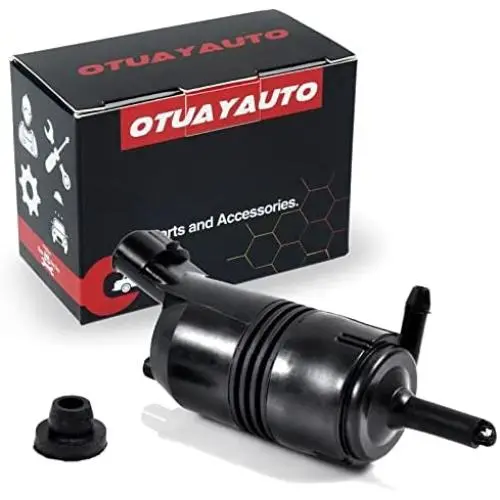 OTUAYAUTO QWP022 Front Windshield Washer Pump w/Grommet - Compatible with Chevrolet (Chevy), GMC, Buick, Pontiac, Oldsmobile, Isuzu, & Cadillac - OEM #: 22127652, 22127653, 89025062, 89001122