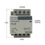 Electrodepot 60 Amp 4 Pole Normally Open Contactor, 110-120V Coil, Motor Load 40A, Lighting 63A Bundle with Slotted Steel Zinc Plated DIN Rail, 35 mm x 6 in – 1 Piece with 2#10 Screws