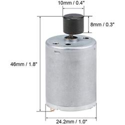 uxcell Vibration Motor Strong Power for Massager DC 24V 6000RPM Round Vibrating Wheel 46x24.2mm
