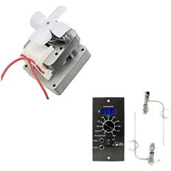 Grisun Grill Auger Motor and Digital Thermostat Kit for Traeger Wood Pellet Grills with Meat Probe Replacement 2pc