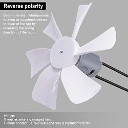 weideer 6 inch RV Vent Fan Blade with 12V RV Vent Motor D-Shaft Replacement RV Bathroom Vent Fan Motor with 2 Screws 2 Zip Ties and Switch K-037-X-FSZK