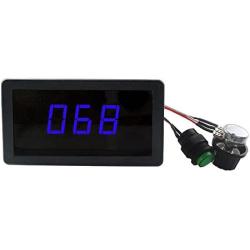 uniquegoods 6V 12V 24V Digital Display LED DC Motor Speed Controller PWM Stepless Speed Control Switch HHO Driver - Black CCM5D BLUE